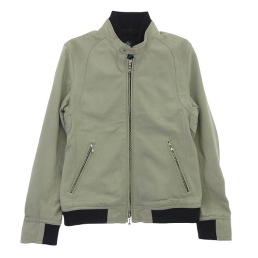 ギルドプライム ラムレザー シングル ライダース ジャケット グレー系 M【中古】