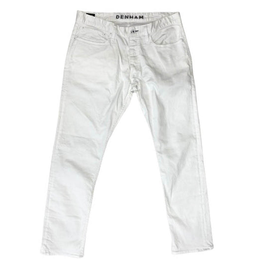 DENHAM デンハム RAZOR SLIM スリムフィット ストレート デニムパンツ ジーンズ ホワイト系 W36【中古】