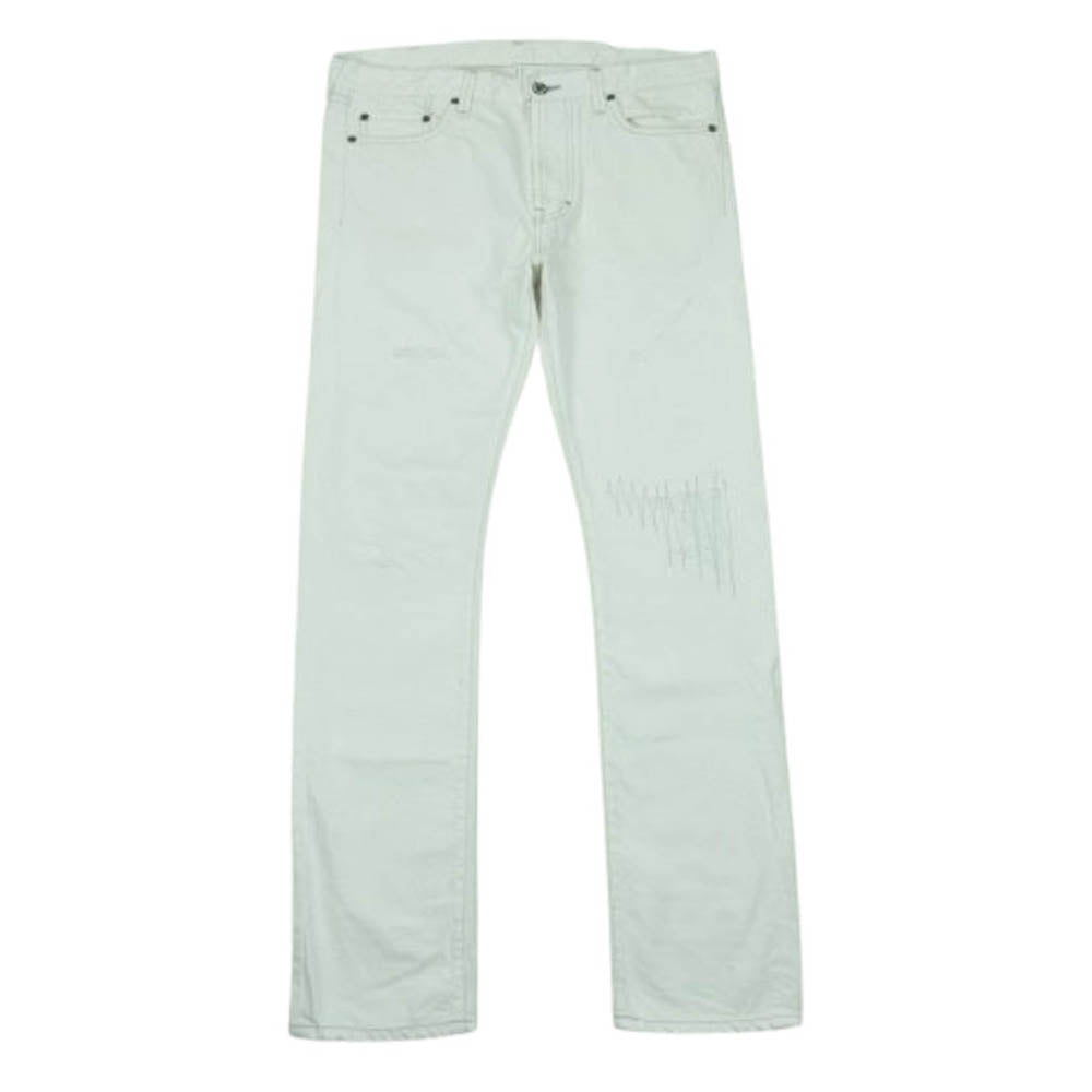 NEIGHBORHOOD ネイバーフッド THE FOURNESS TOKYO ダメージ加工 ストレート デニム パンツ ジーンズ ホワイト系 L【中古】
