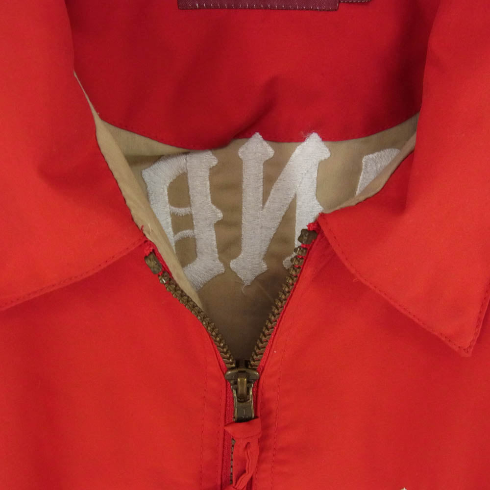 HideandSeek ハイドアンドシーク HJ-100221 Harrington Jacket ロゴ刺繍 ハリントンジャケット スウィングトップ レッド系 L【中古】