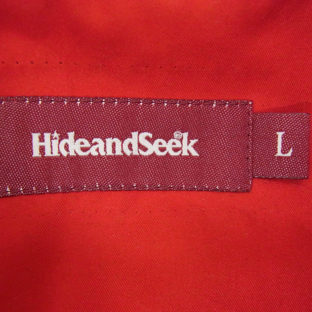 HideandSeek ハイドアンドシーク HJ-100221 Harrington Jacket ロゴ刺繍 ハリントンジャケット スウィングトップ レッド系 L【中古】