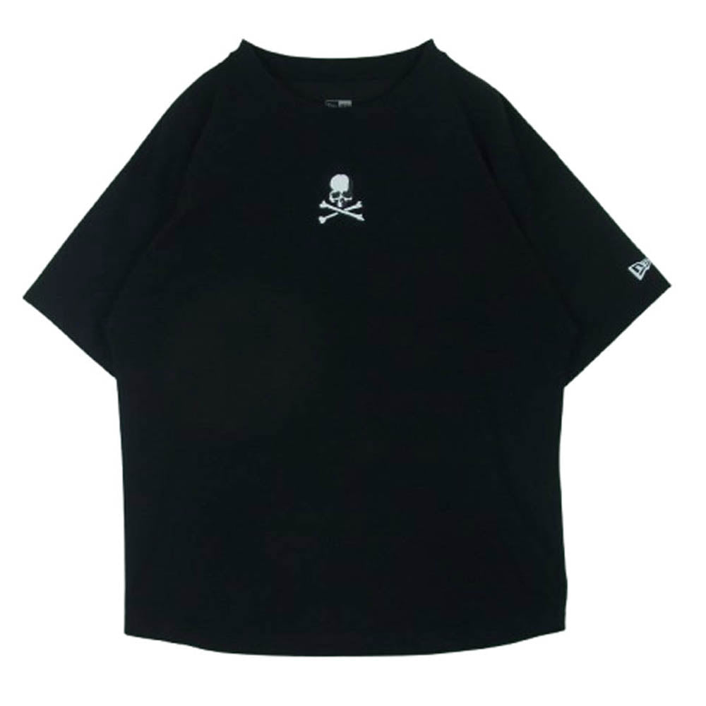 mastermind JAPAN マスターマインドジャパン New Era ニューエラ クロスボーン スカル ロゴプリント クルーネック 半袖 Tシャツ ブラック系 M【中古】