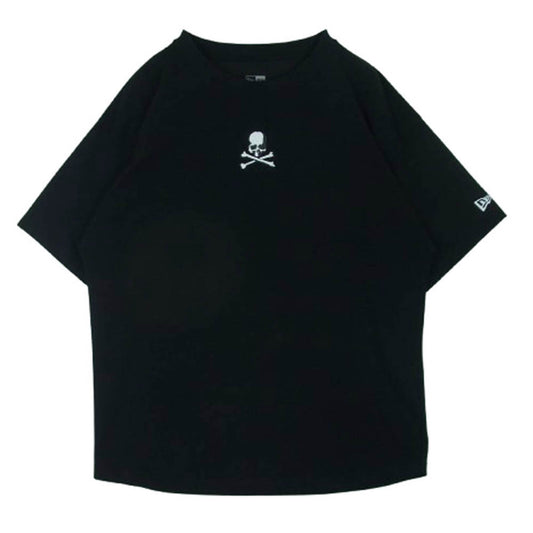 mastermind JAPAN マスターマインドジャパン New Era ニューエラ クロスボーン スカル ロゴプリント クルーネック 半袖 Tシャツ ブラック系 M【中古】