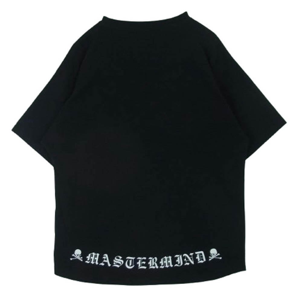mastermind JAPAN マスターマインドジャパン New Era ニューエラ クロスボーン スカル ロゴプリント クルーネック 半袖 Tシャツ ブラック系 M【中古】