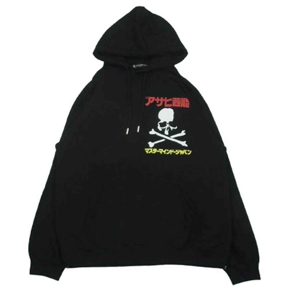 mastermind JAPAN マスターマインドジャパン MJ24C13 SW108 週刊アサヒ芸能 スカルプリント プルオーバー パーカー フーディー ブラック系 L【中古】