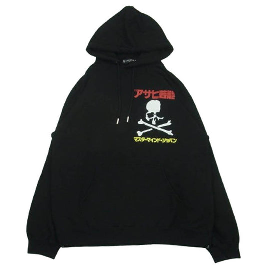 mastermind JAPAN マスターマインドジャパン MJ24C13 SW108 週刊アサヒ芸能 スカルプリント プルオーバー パーカー フーディー ブラック系 L【中古】
