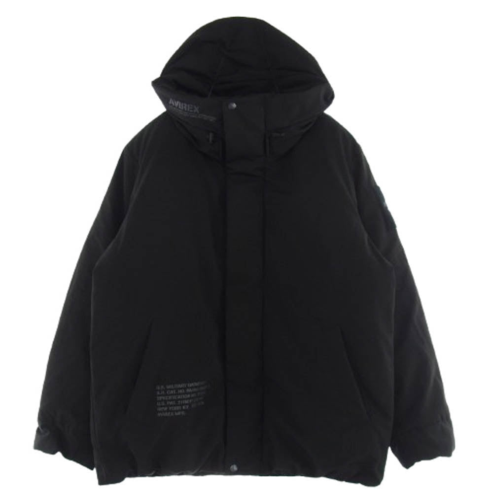 AVIREX アヴィレックス 783-4253002 Down Jacket フーデッド ダウンジャケット ブラック系 2XL【中古】