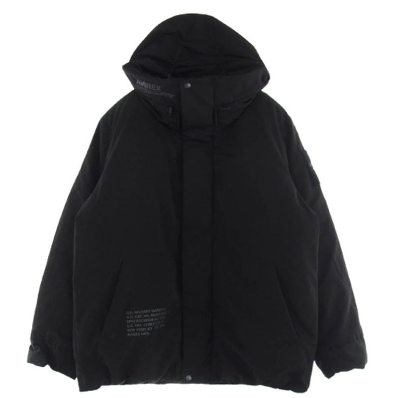 AVIREX アヴィレックス 783-4253002 Down Jacket フーデッド ダウンジャケット ブラック系 2XL【中古】