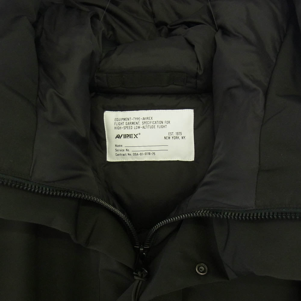 AVIREX アヴィレックス 783-4253002 Down Jacket フーデッド ダウンジャケット ブラック系 2XL【中古】