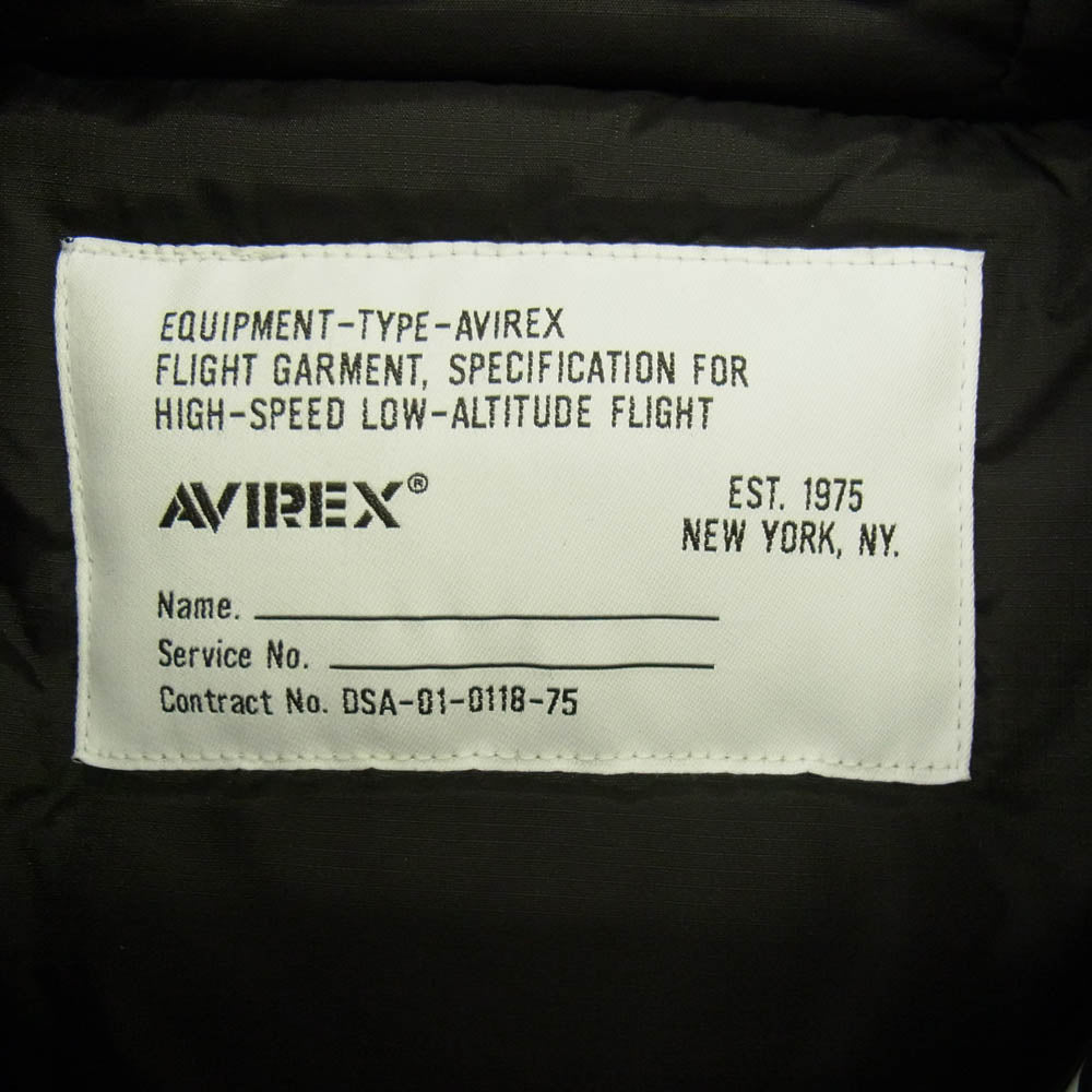 AVIREX アヴィレックス 783-4253002 Down Jacket フーデッド ダウンジャケット ブラック系 2XL【中古】