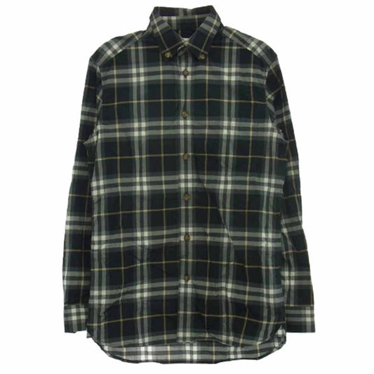 BURBERRY バーバリー 8048147 ボタンダウン ブロード チェック 長袖シャツ グレー系 ブラック系 XS【中古】