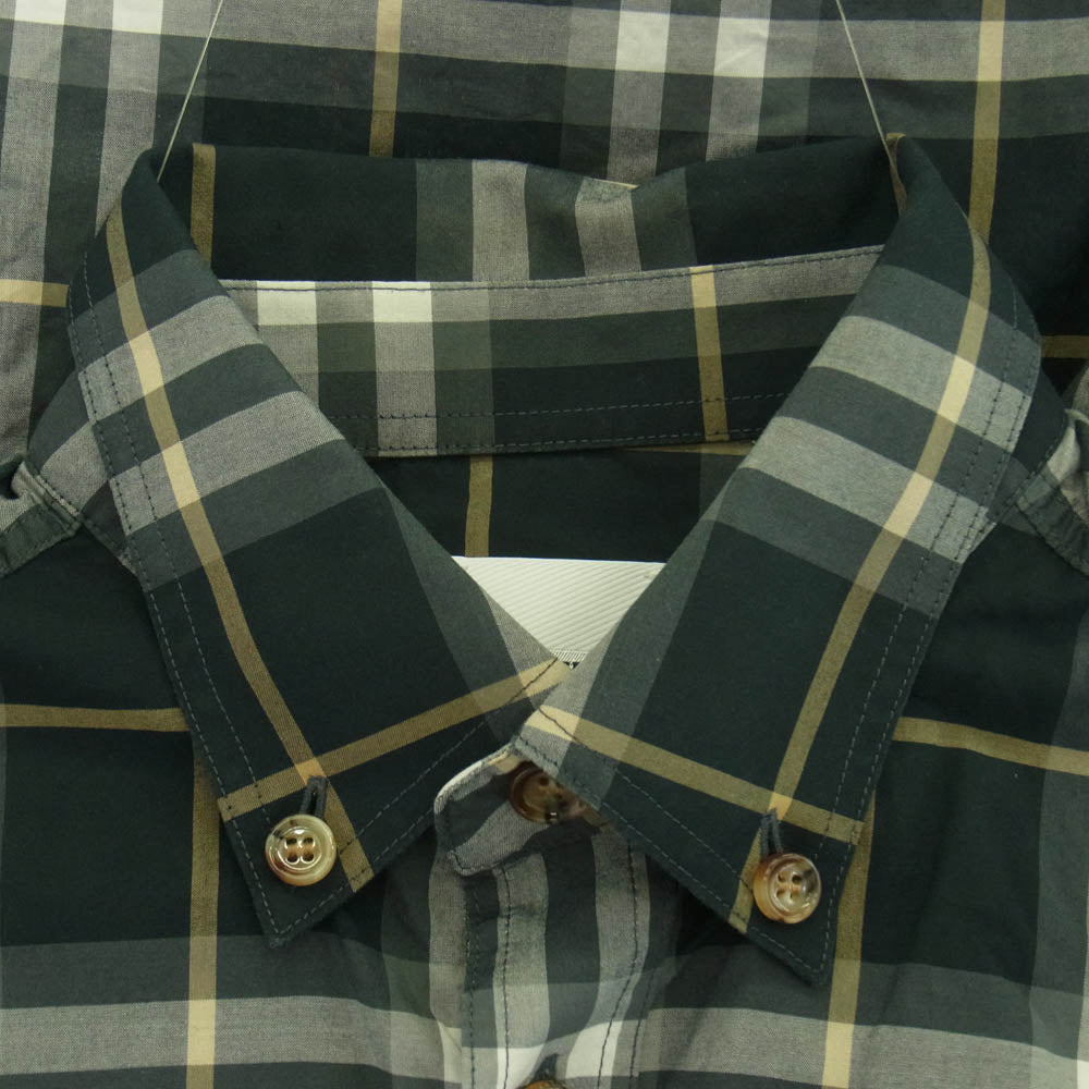 BURBERRY バーバリー 8048147 ボタンダウン ブロード チェック 長袖シャツ グレー系 ブラック系 XS【中古】