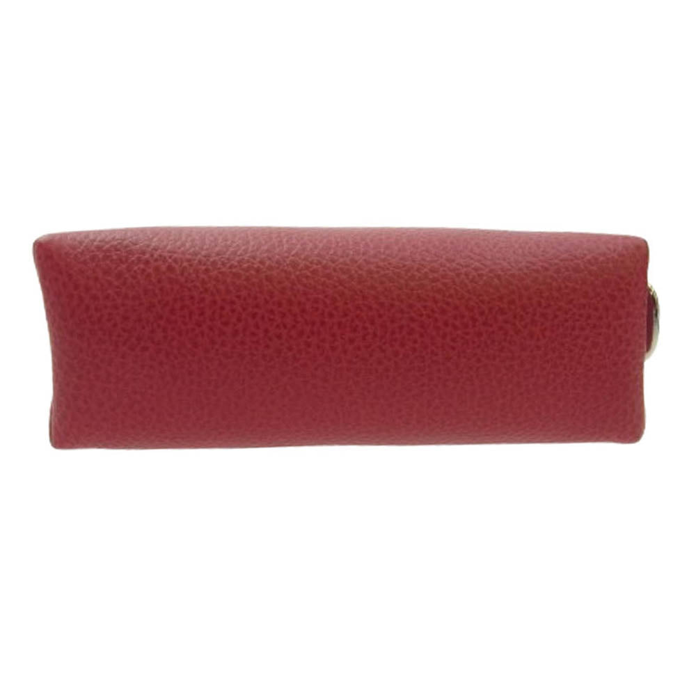 Longchamp ロンシャン レザーポーチ レッド レッド系【美品】【中古】