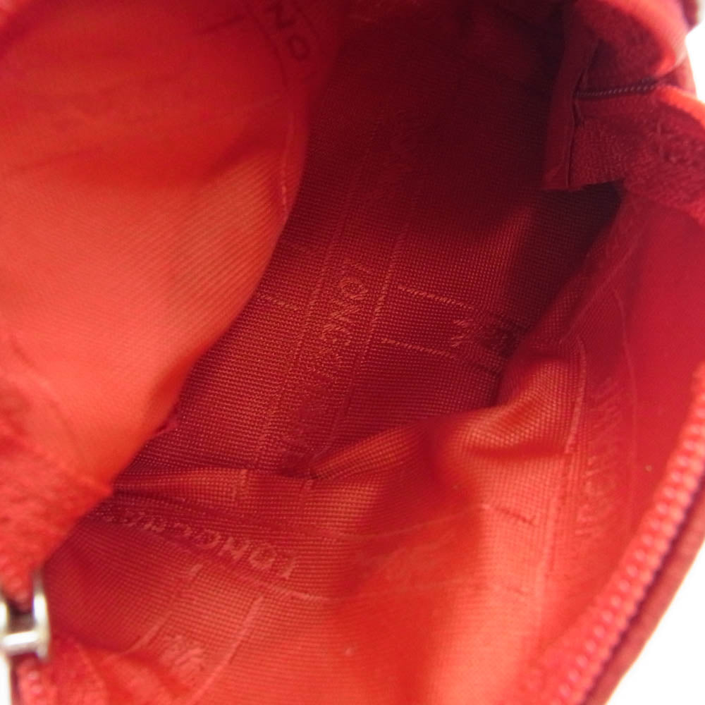 Longchamp ロンシャン レザーポーチ レッド レッド系【美品】【中古】