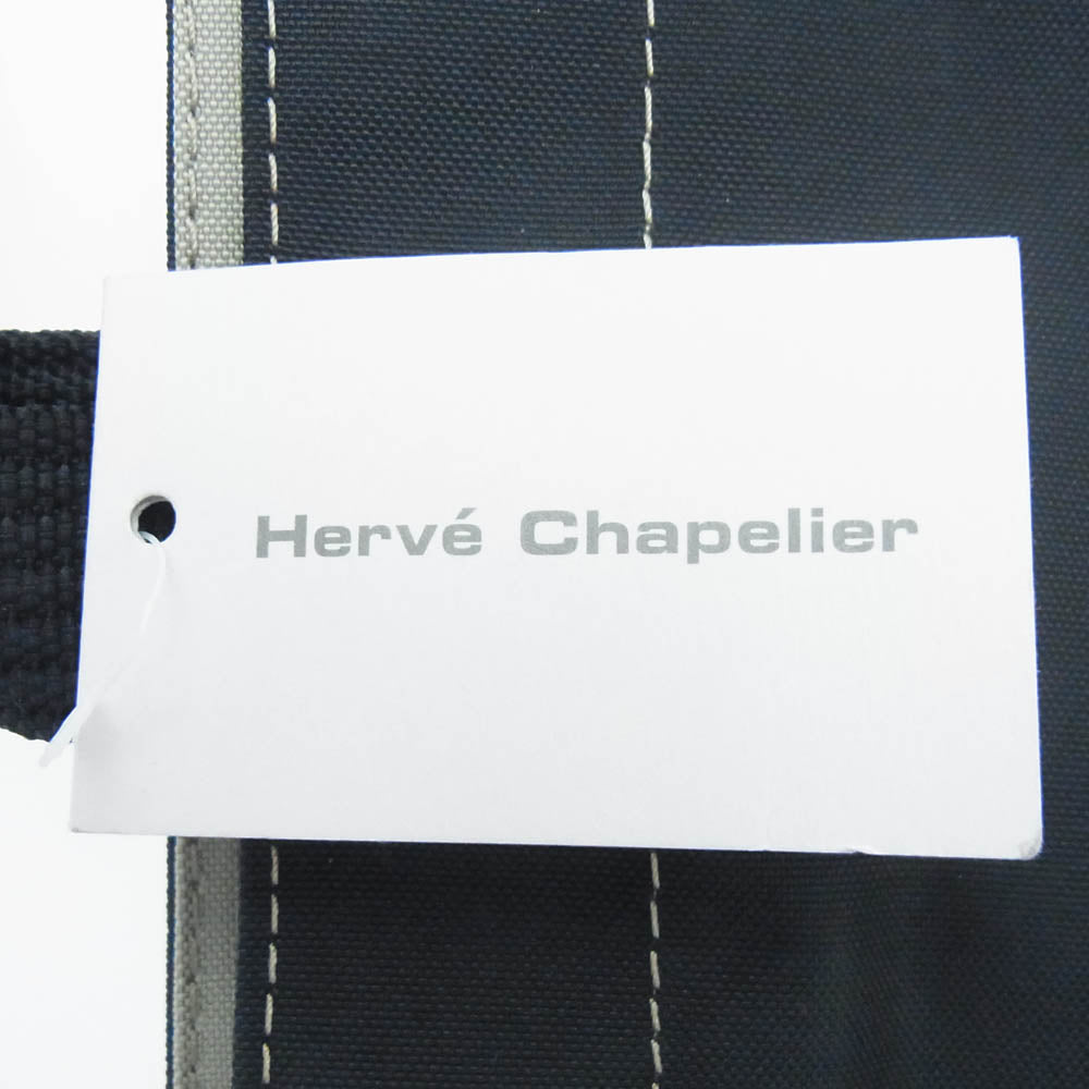 Herve Chapelier エルベ・シャプリエ 901N ノワール×ペレル 舟形トート トートバッグ Sサイズ スモール ブラック系【美品】【中古】