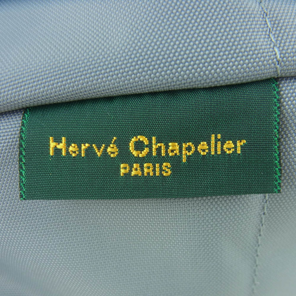 Herve Chapelier エルベ・シャプリエ 1027NSP グリ パリ限定 エッフェル塔プリント 舟型トートM ミディアム トートバッグ グレー系【美品】【中古】