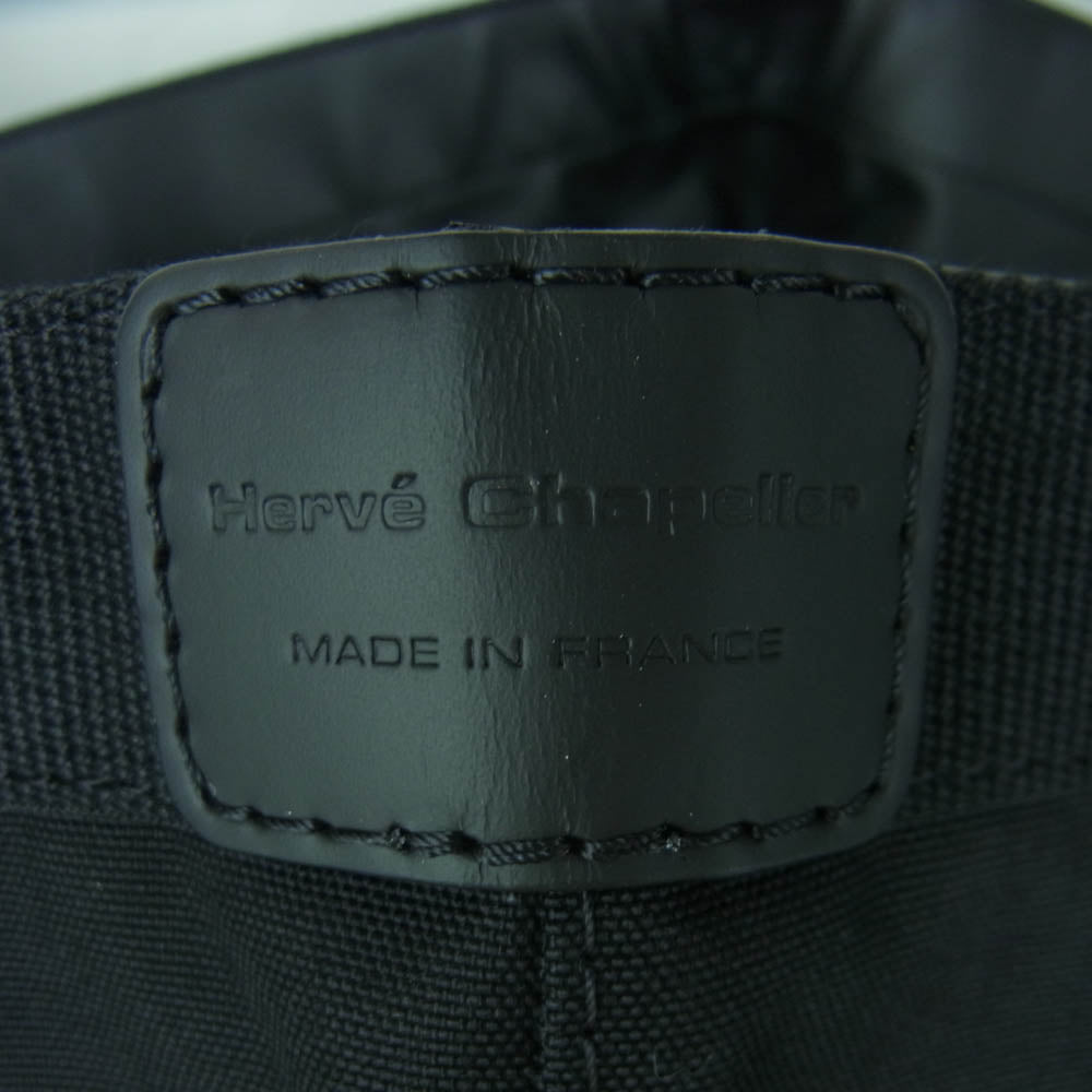 Herve Chapelier エルベ・シャプリエ 725CN 公式オンライン限定品 ノワール 舟形トート スクエア ベース ベーシック ナイロン ラージ トートバッグ Lサイズ ブラック系【美品】【中古】