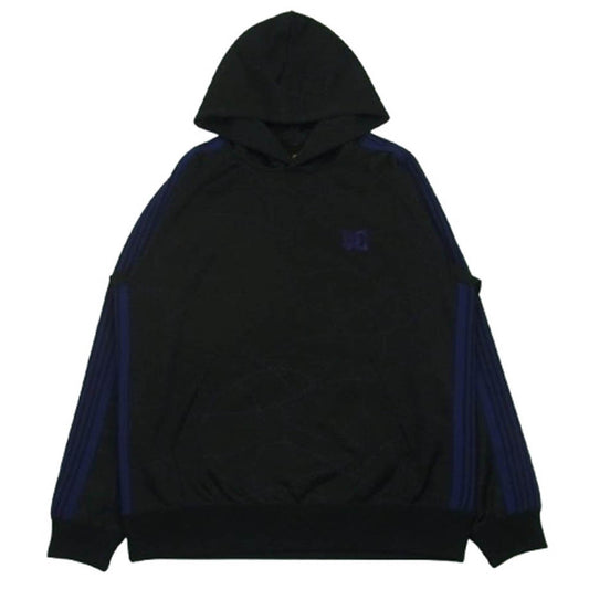Needles ニードルス MR608 DC SHOES ディーシー Track Hoody Ｗネームロゴ刺繍 トラック フーディー パーカー ブラック系 S【中古】