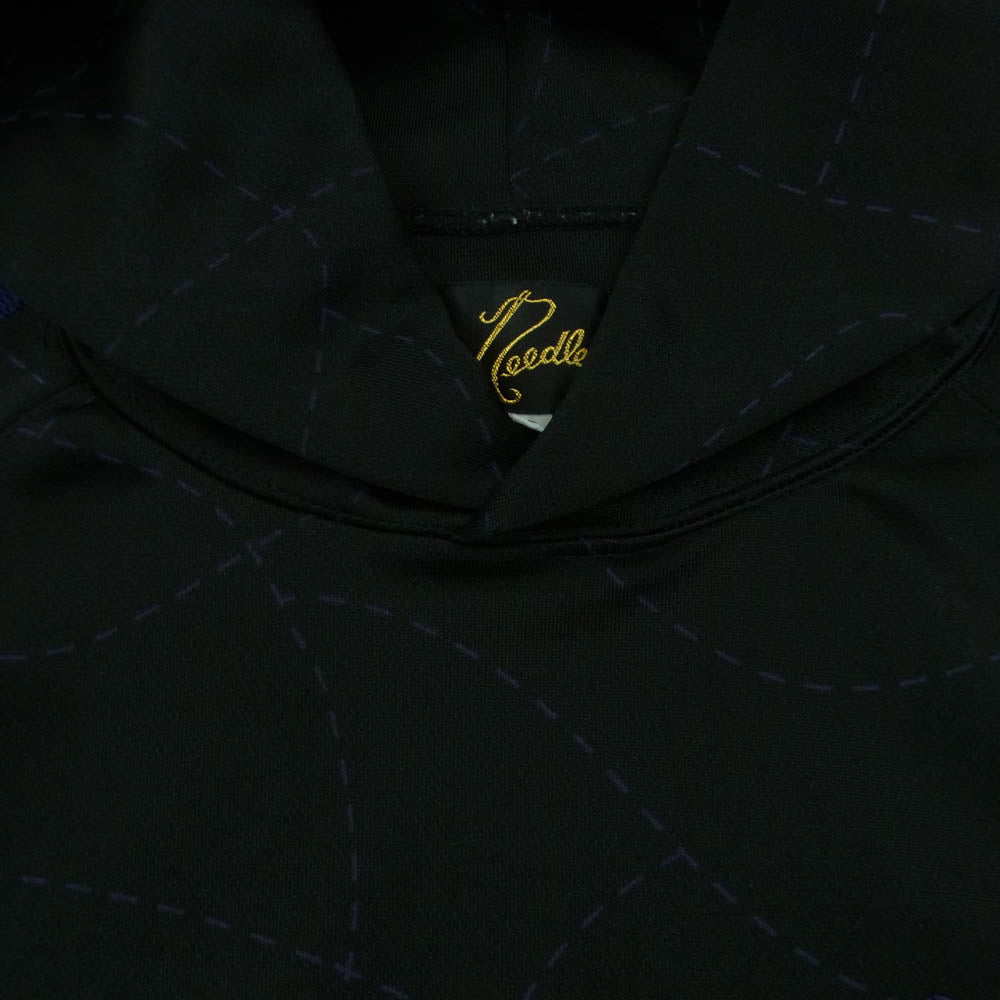 Needles ニードルス MR608 DC SHOES ディーシー Track Hoody Ｗネームロゴ刺繍 トラック フーディー パーカー ブラック系 S【中古】