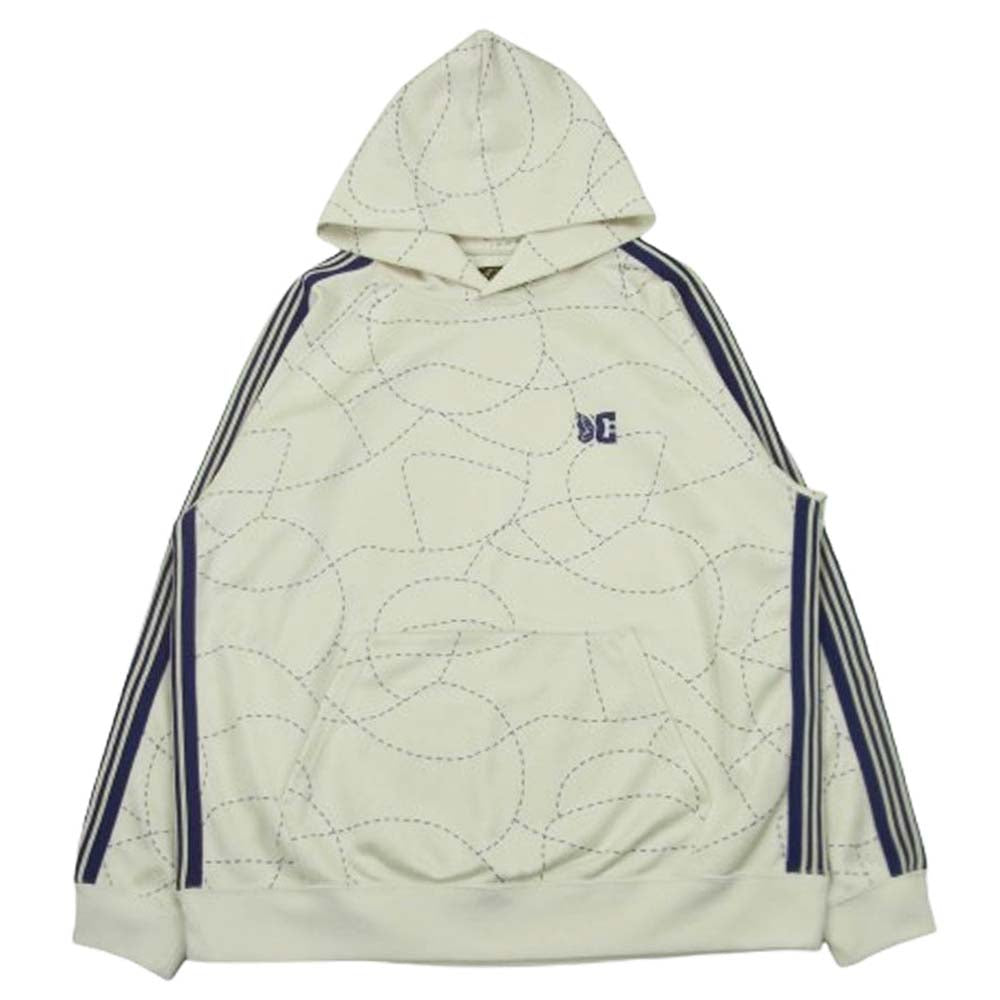 Needles ニードルス MR608 DC SHOES ディーシー Track Hoody Ｗネームロゴ刺繍 トラック フーディー パーカー オフホワイト系 XL【中古】