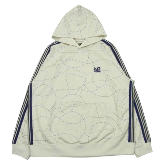 Needles ニードルス MR608 DC SHOES ディーシー Track Hoody Ｗネームロゴ刺繍 トラック フーディー パーカー オフホワイト系 XL【中古】