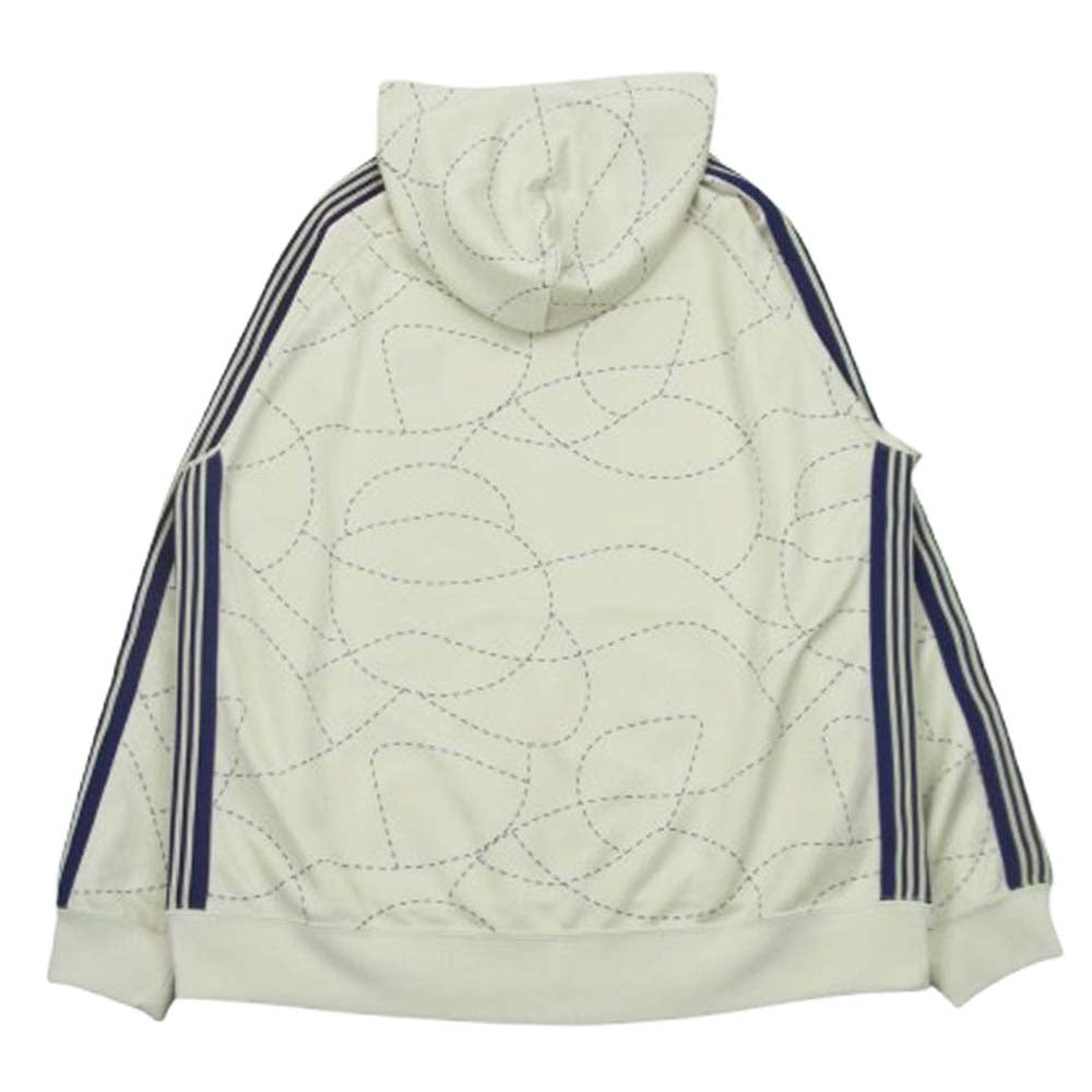 Needles ニードルス MR608 DC SHOES ディーシー Track Hoody Ｗネームロゴ刺繍 トラック フーディー パーカー オフホワイト系 XL【中古】
