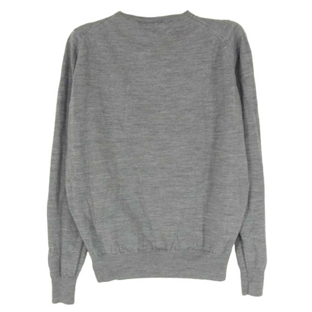 JOHN SMEDLEY ジョンスメドレー 英国製 エクストラファインメリノウール Vネック ニット セーター グレー系 XS【中古】