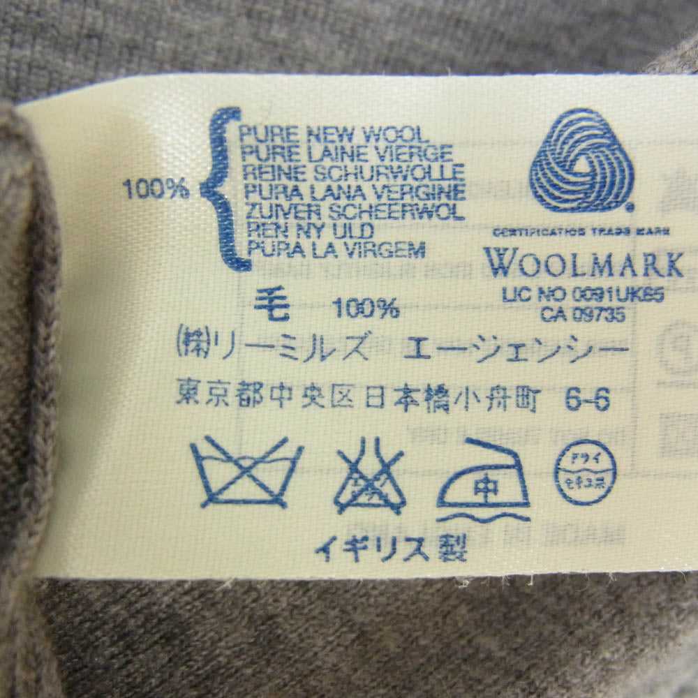 JOHN SMEDLEY ジョンスメドレー 英国製 エクストラファインメリノウール Vネック ニット セーター グレー系 XS【中古】