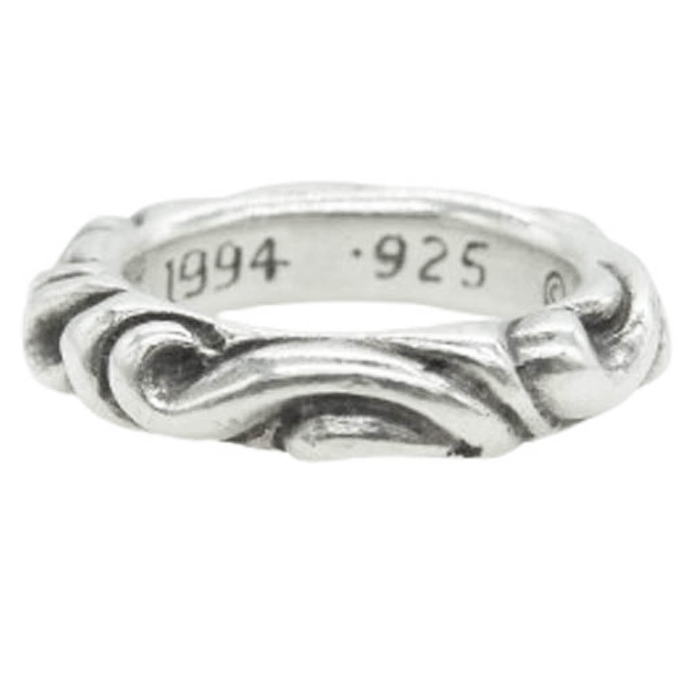 CHROME HEARTS クロムハーツ（原本無） SCRL BAND スクロール バンド リング シルバー系 4号【中古】