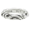 CHROME HEARTS クロムハーツ（原本無） SCRL BAND スクロール バンド リング シルバー系 4号【中古】