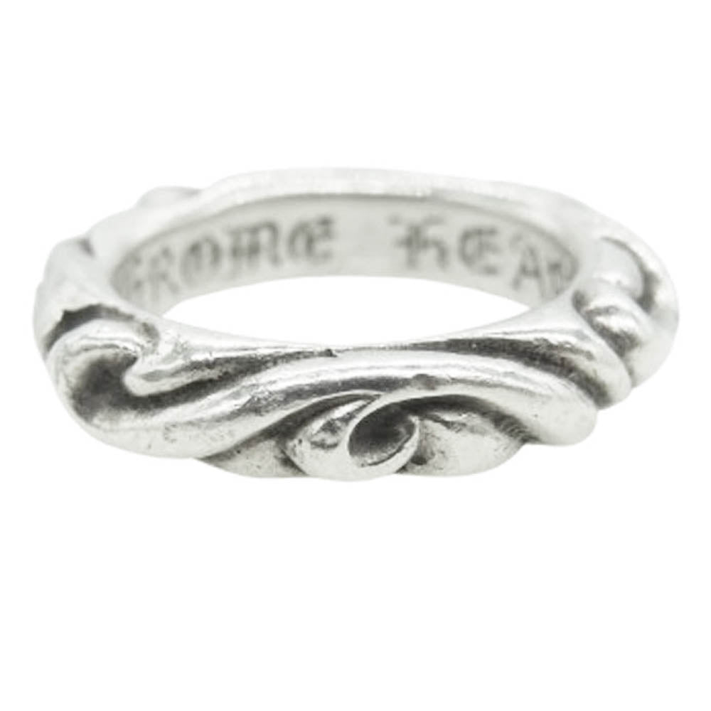 CHROME HEARTS クロムハーツ（原本無） SCRL BAND スクロール バンド リング シルバー系 4号【中古】