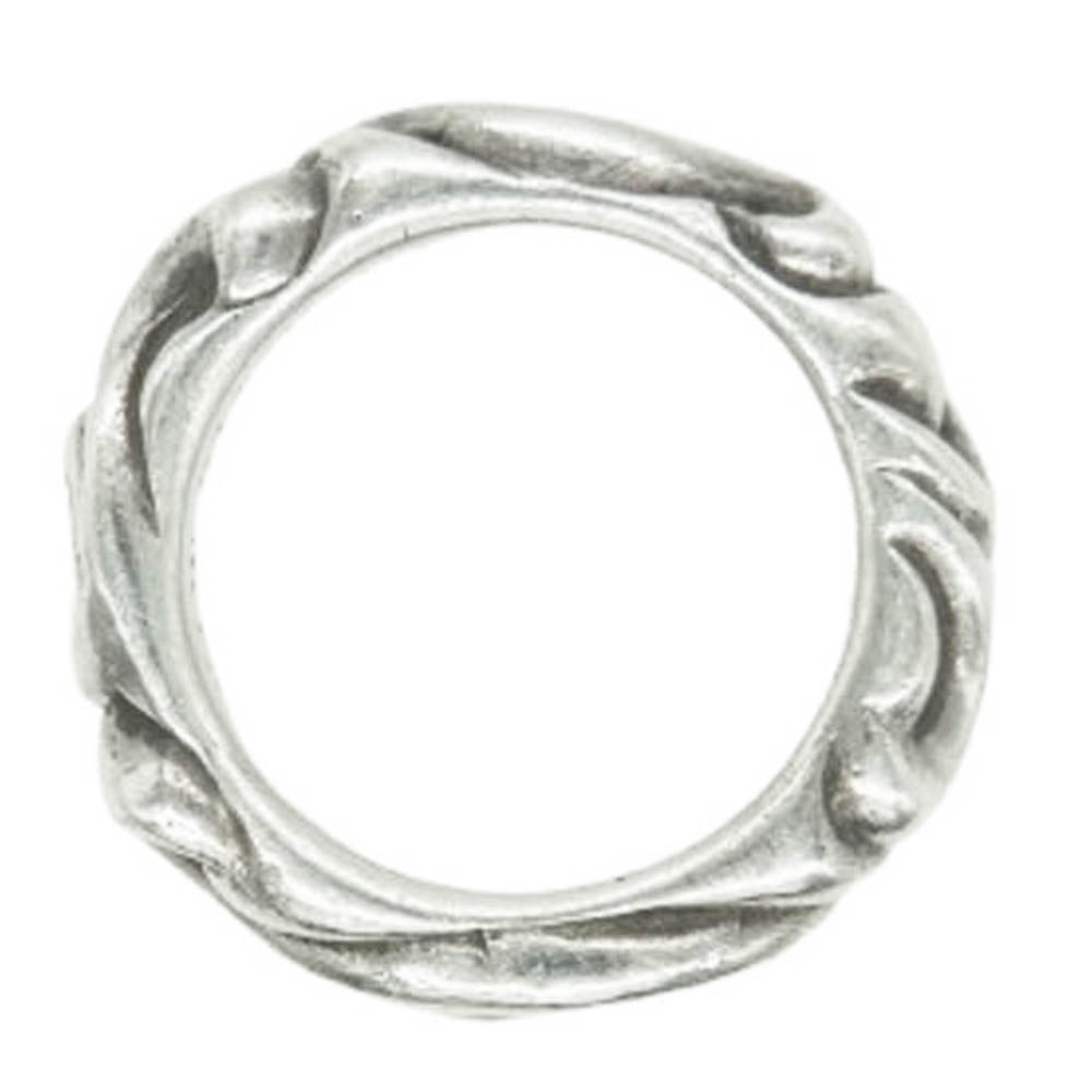 CHROME HEARTS クロムハーツ（原本無） SCRL BAND スクロール バンド リング シルバー系 4号【中古】