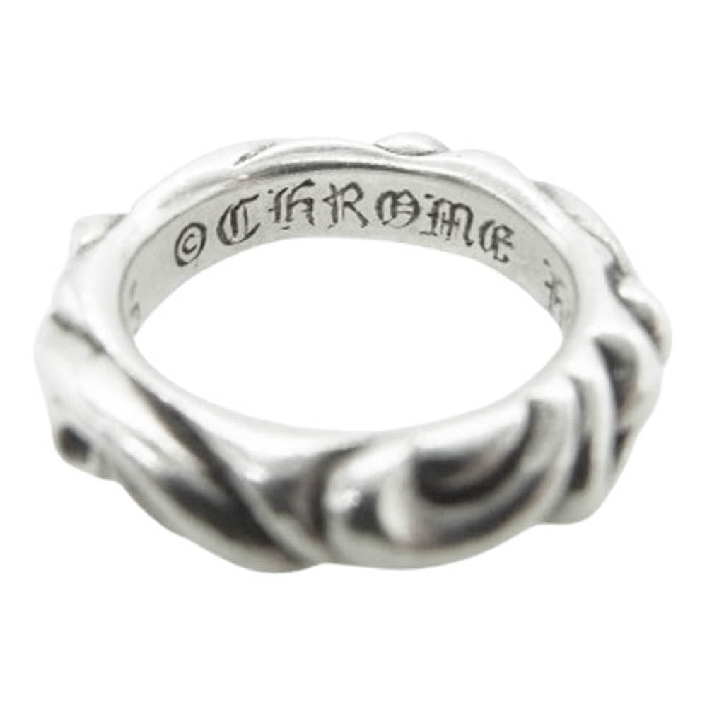 CHROME HEARTS クロムハーツ（原本無） SCRL BAND スクロール バンド リング シルバー系 4号【中古】