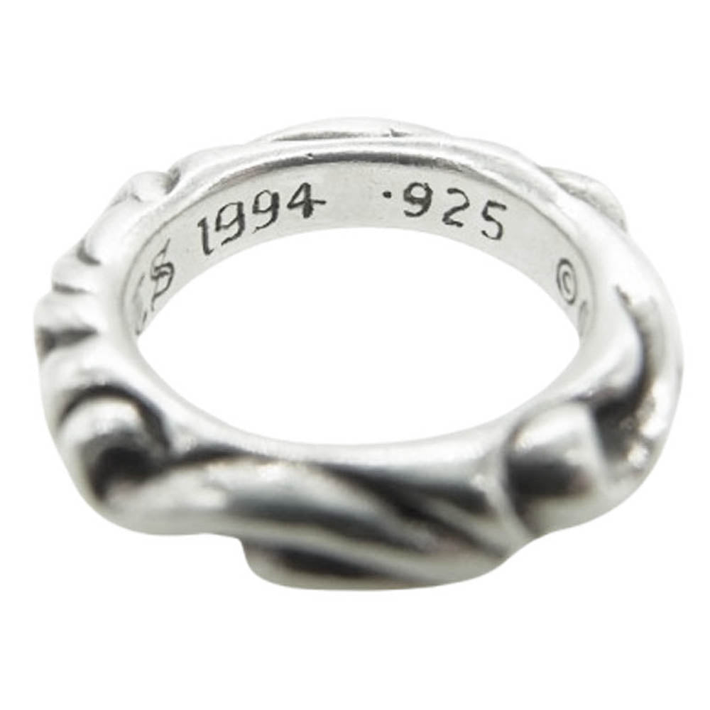 CHROME HEARTS クロムハーツ（原本無） SCRL BAND スクロール バンド リング シルバー系 4号【中古】