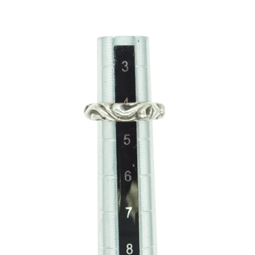 CHROME HEARTS クロムハーツ（原本無） SCRL BAND スクロール バンド リング シルバー系 4号【中古】