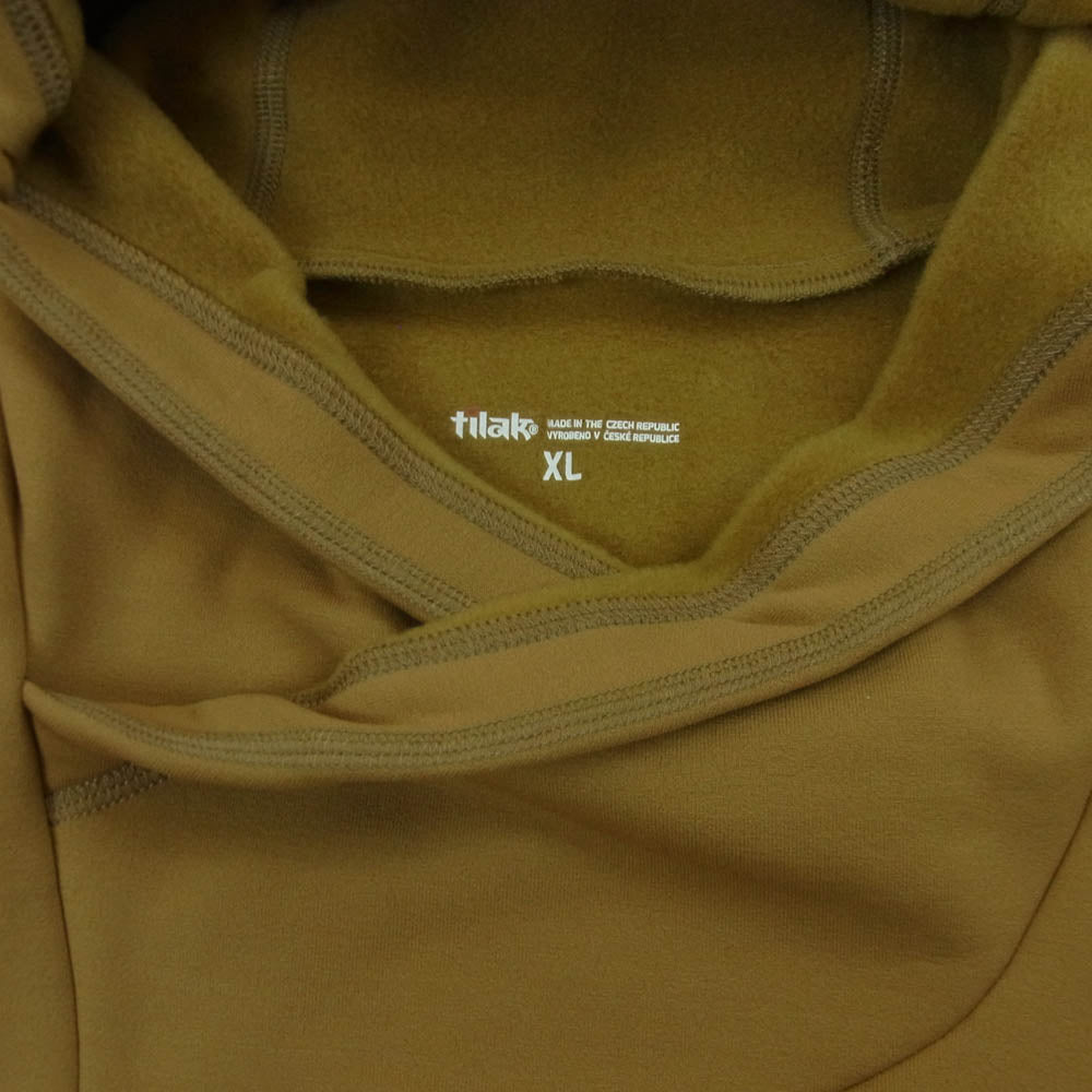 TILAK ティラック Raven Hoodie ラーベン フーディ― フリース パーカー チェコ製 ブラウン系 XL【美品】【中古】