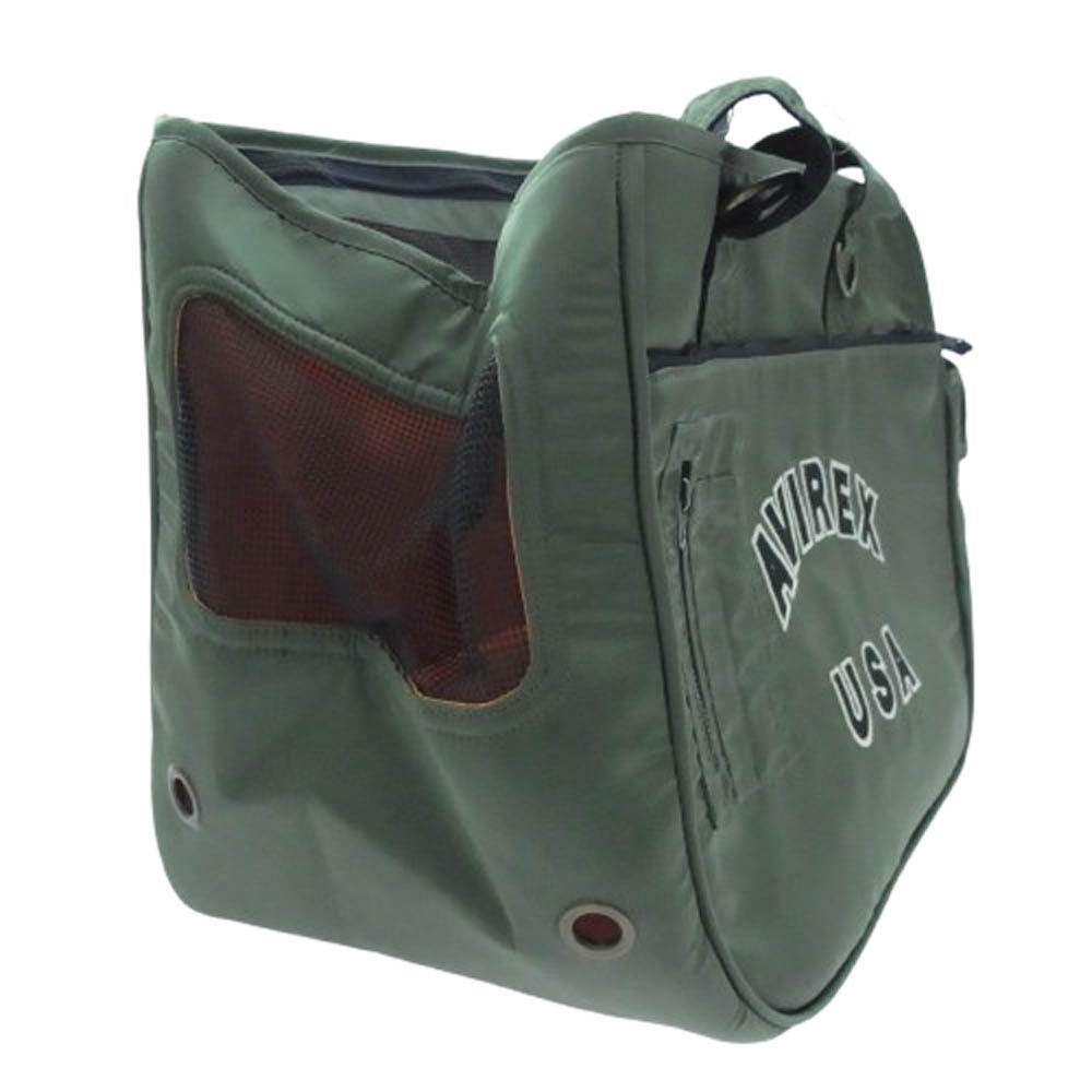 AVIREX アヴィレックス PX5001-025-00 DOG CARRY TOTE ドッグ キャリー トート カーキ系【極上美品】【中古】