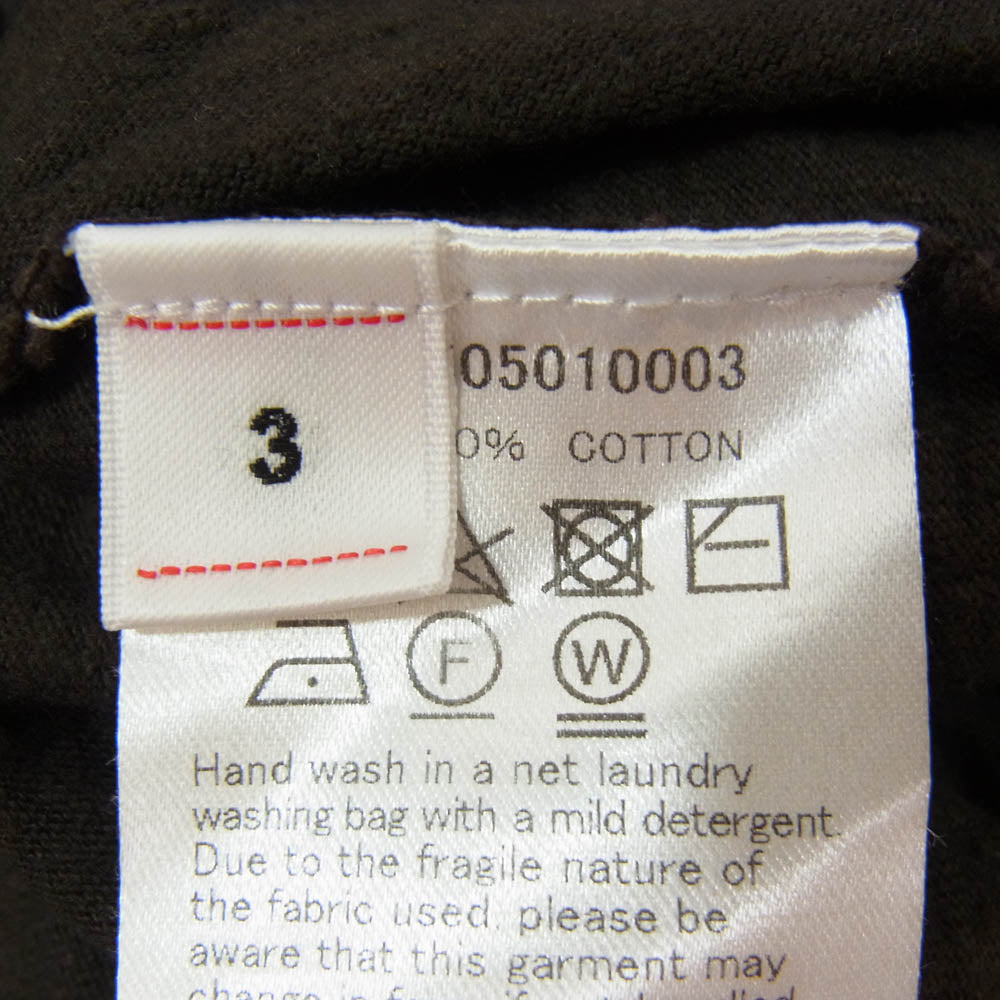 VISVIM ビズビム 0121305010003 JUMBO TEE ジャンボ 半袖 Tシャツ ブラック系 3【中古】