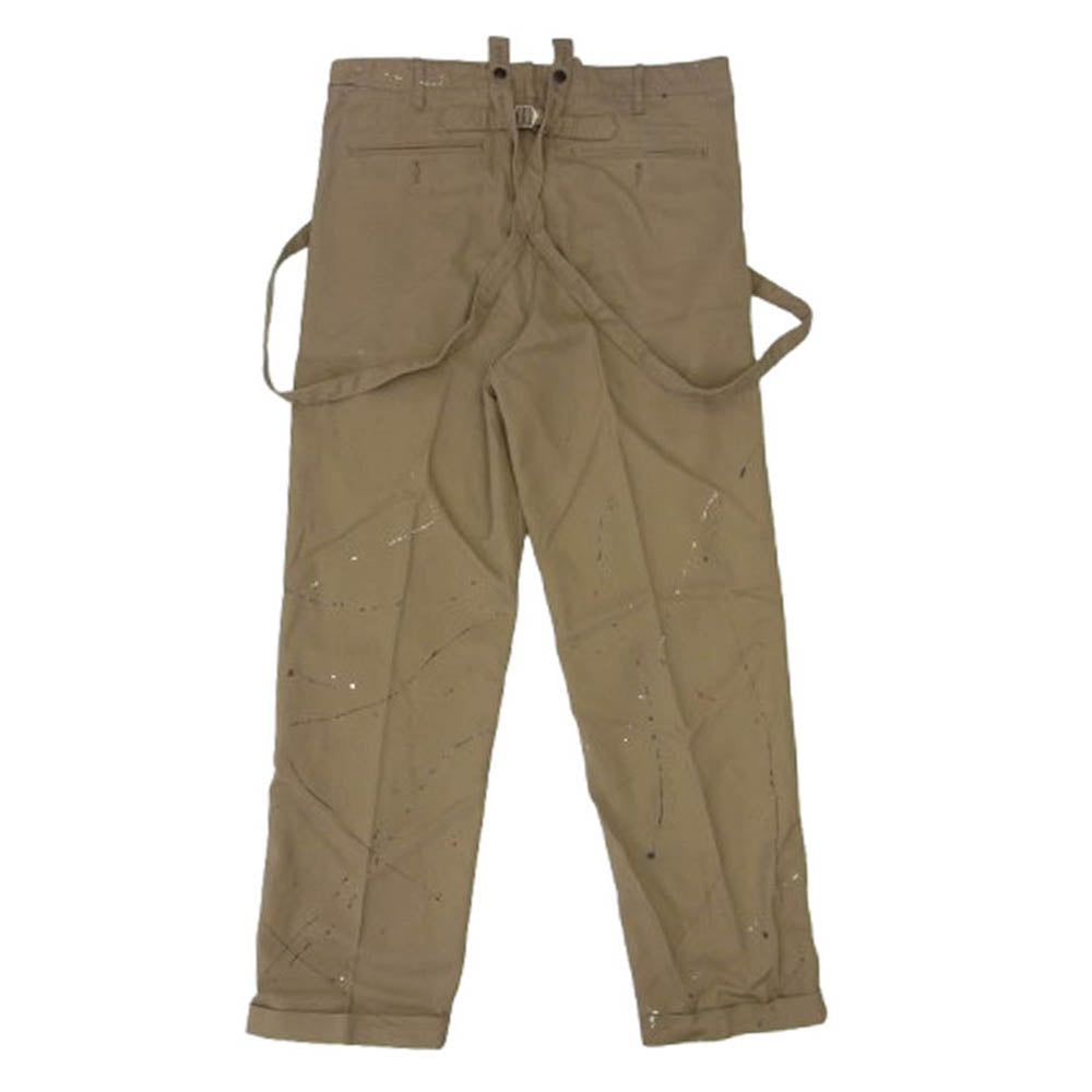 VISVIM ビズビム 220905008005 CAMUS BRACES PANTS WD ペンキ加工 サスペンダー チノ パンツ ライトブラウン系 2【中古】