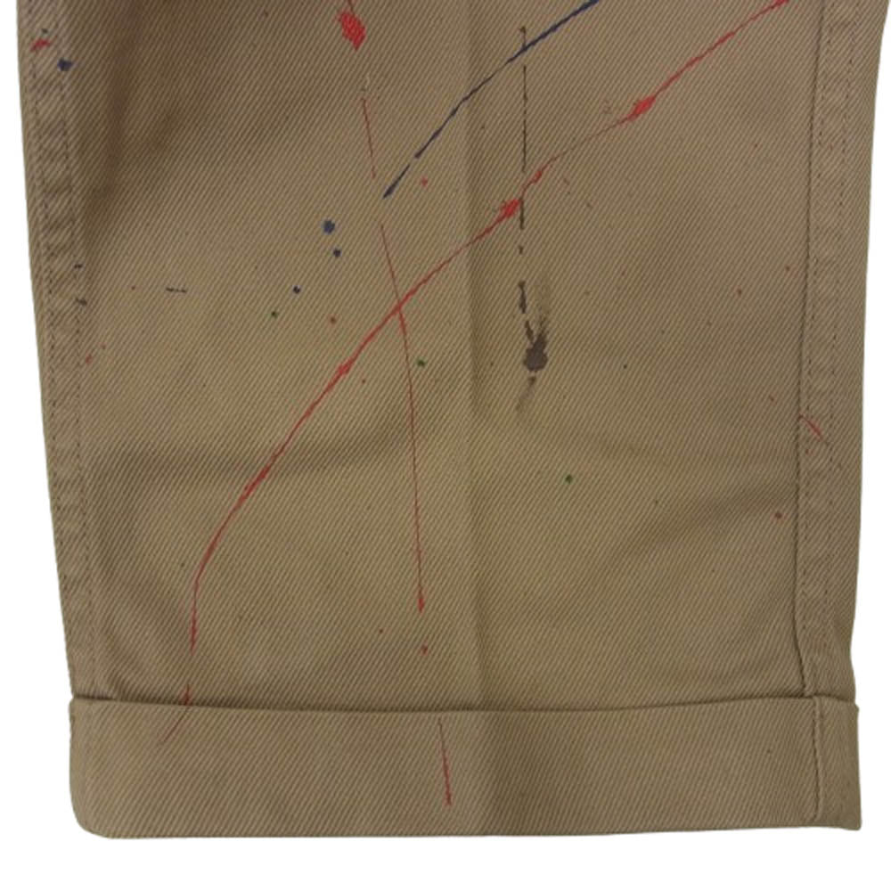 VISVIM ビズビム 220905008005 CAMUS BRACES PANTS WD ペンキ加工 サスペンダー チノ パンツ ライトブラウン系 2【中古】