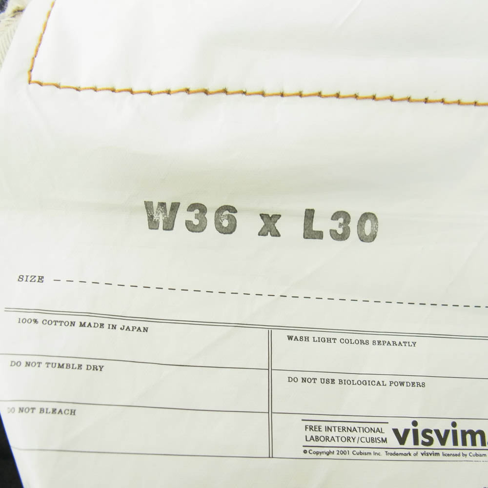 VISVIM ビズビム 0122205005009 SOCIAL SCULPTURE 01 RAW MUD OD デニム パンツ インディゴブルー系 W36×L30【中古】