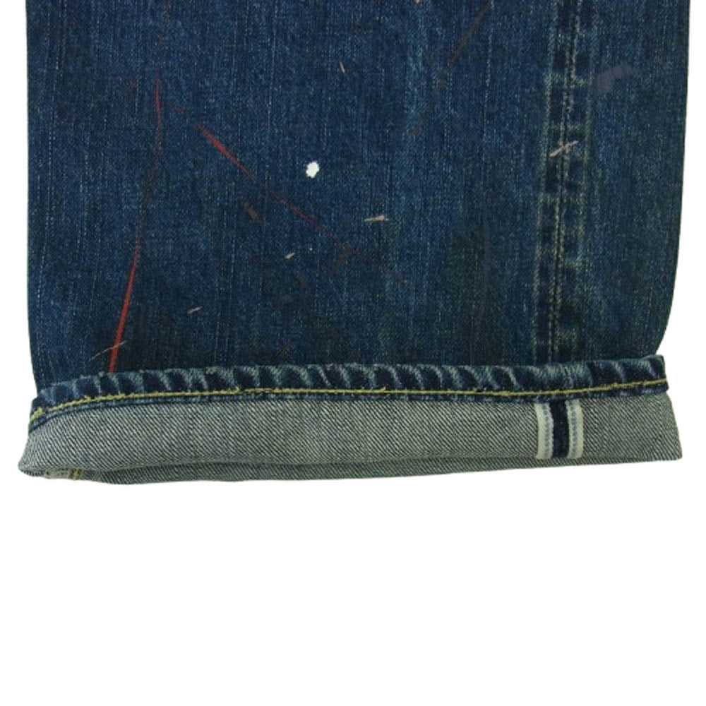 VISVIM ビズビム 0120105005034 SOCIAL SCULPTURE DRY DENIM-10 ペンキ加工 ドライ デニム パンツ インディゴブルー系 5【中古】