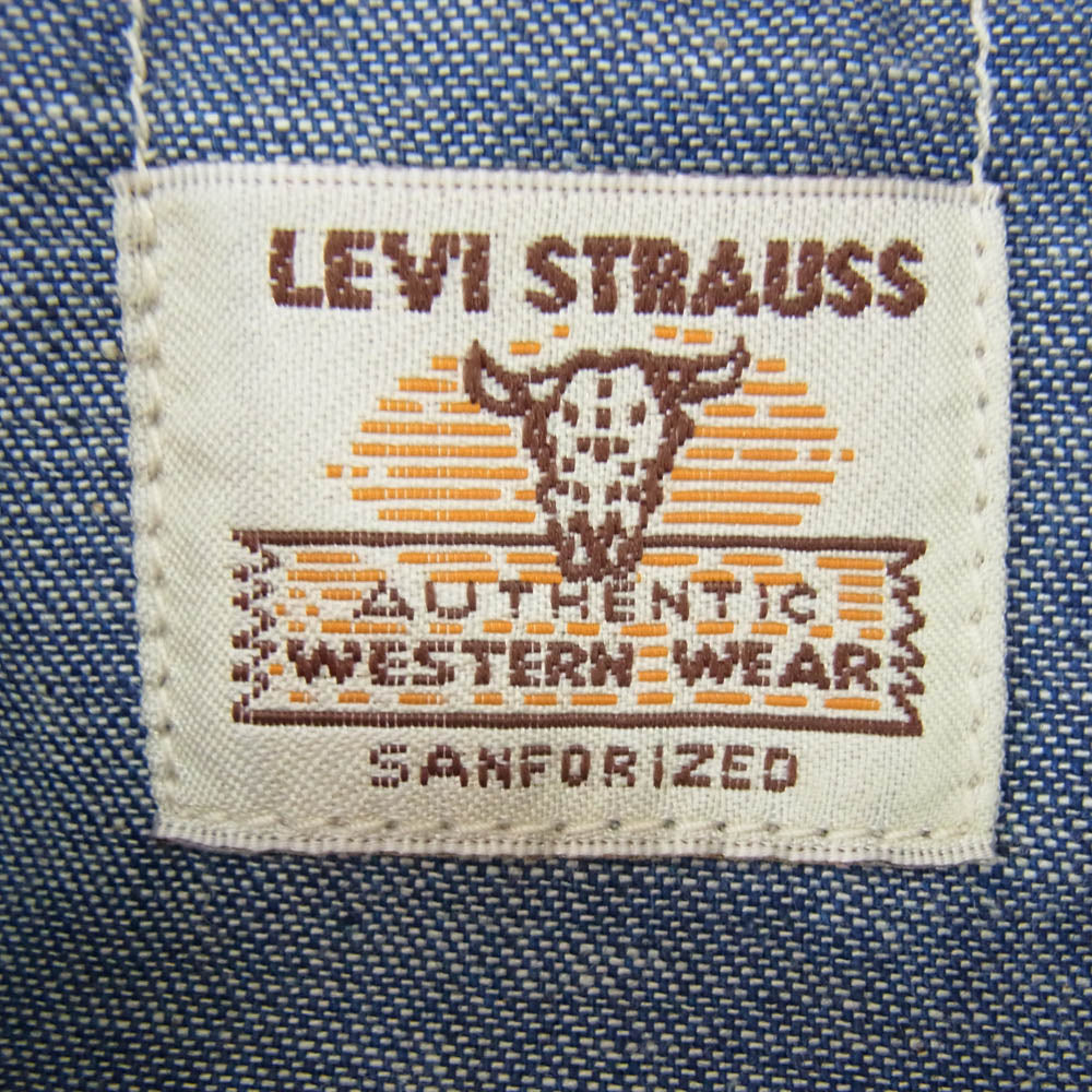 Levi's リーバイス 001L70002 LVC SHORT HORN ショートホーン デニム シャツ 日本サイズ L インディゴブルー系【新古品】【未使用】【中古】