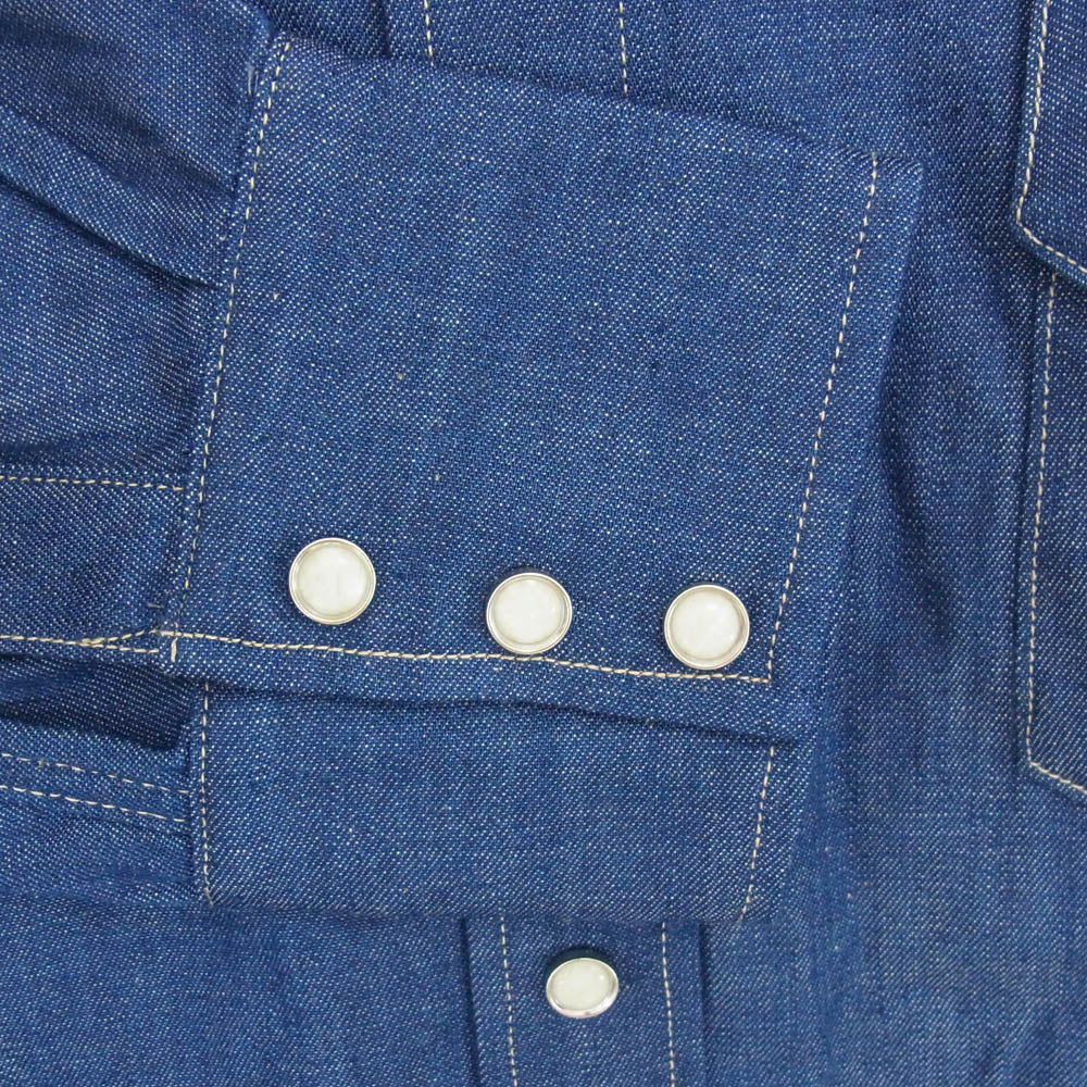 Levi's リーバイス 001L70002 LVC SHORT HORN ショートホーン デニム シャツ 日本サイズ L インディゴブルー系【新古品】【未使用】【中古】