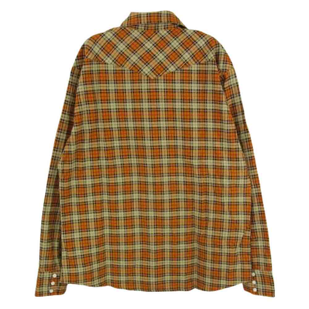 TOY'S McCOY トイズマッコイ TMS2404 TAXI DRIVER PRINTED CHECK SHIRT タクシードライバー プリント チェック シャツ オレンジ系 16【新古品】【未使用】【中古】
