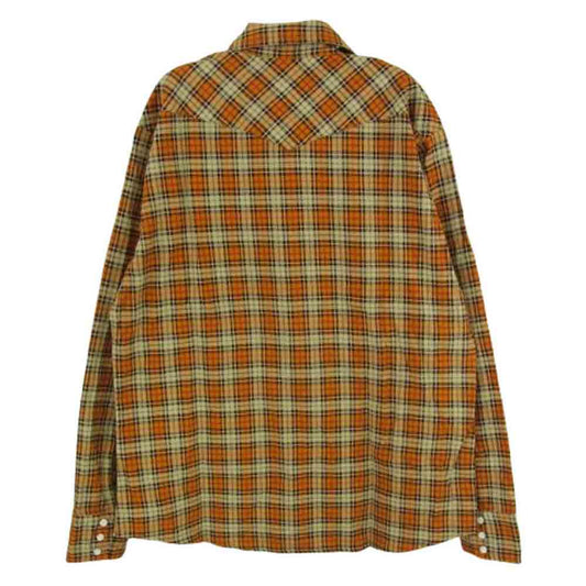 TOY'S McCOY トイズマッコイ TMS2404 TAXI DRIVER PRINTED CHECK SHIRT タクシードライバー プリント チェック シャツ オレンジ系 16【新古品】【未使用】【中古】