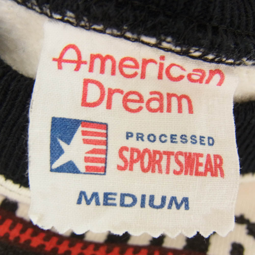 アメリカンドリーム 雪柄 クルー スェット ブラック系 M【新古品】【未使用】【中古】