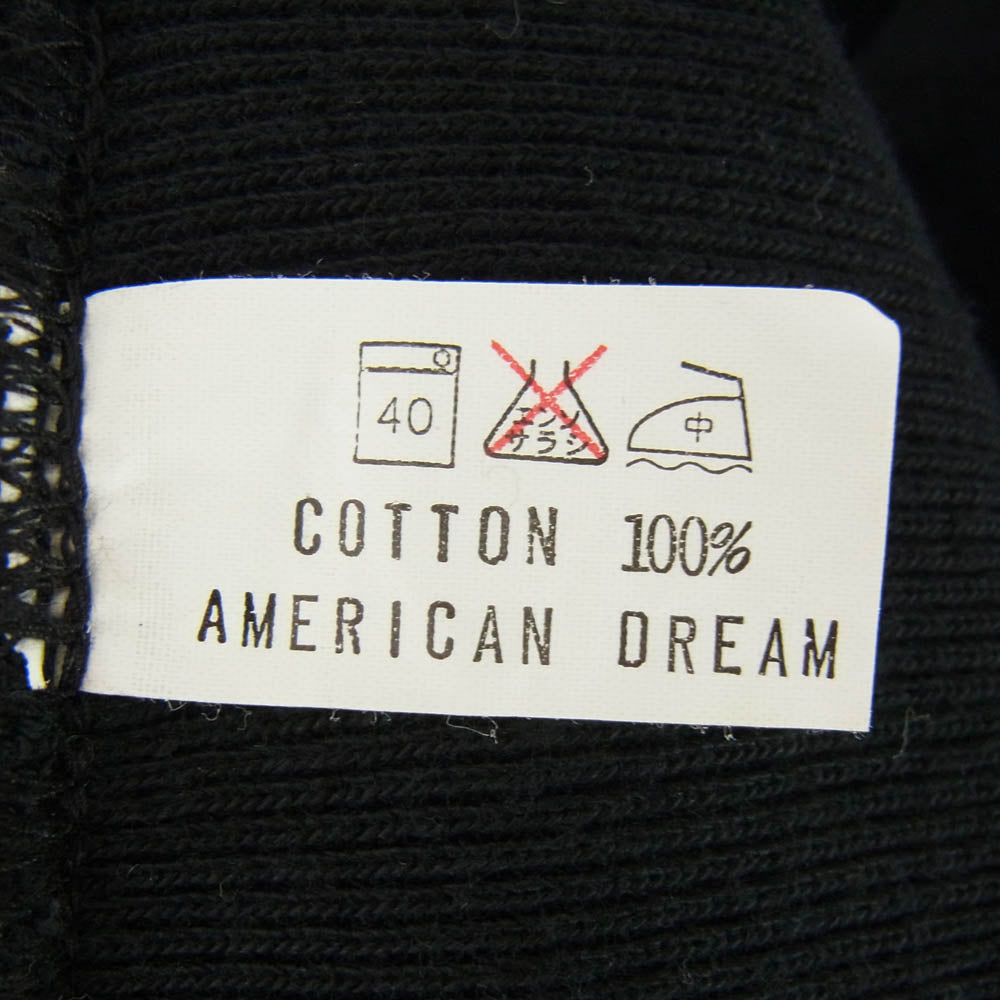 アメリカンドリーム 雪柄 クルー スェット ブラック系 M【新古品】【未使用】【中古】