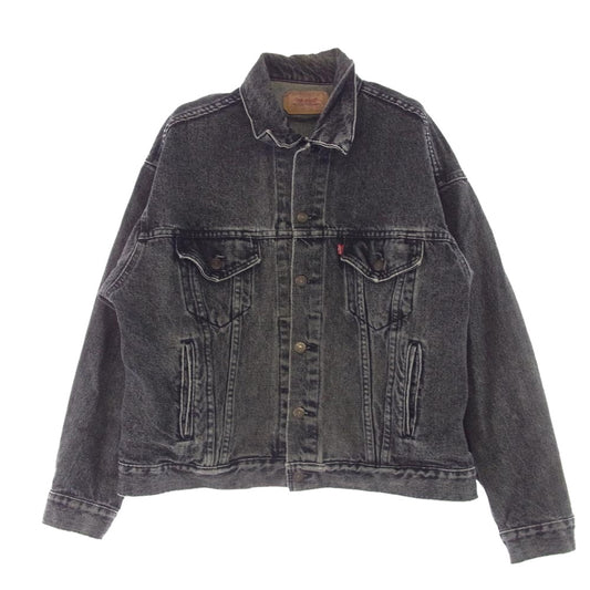 Levi's リーバイス USA製 90s 70507 先染めブラック デニムジャケット ブラック系 XL【中古】