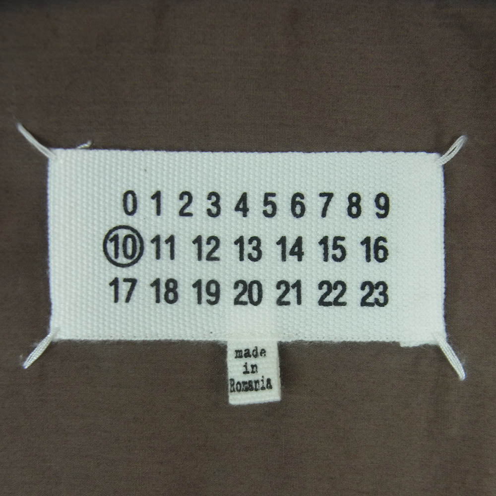 MAISON MARGIELA メゾンマルジェラ 18SS S30DL0381 S44397 10ライン 四つタグ コットン 長袖 ラペル シャツ グレイッシュブラウン系 40【中古】